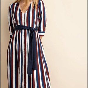 Multicolored Striped Midi Dress